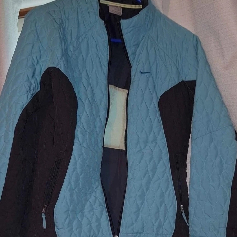 Nike Lightweight Jacket- Junior Size Large Blue Full Zip